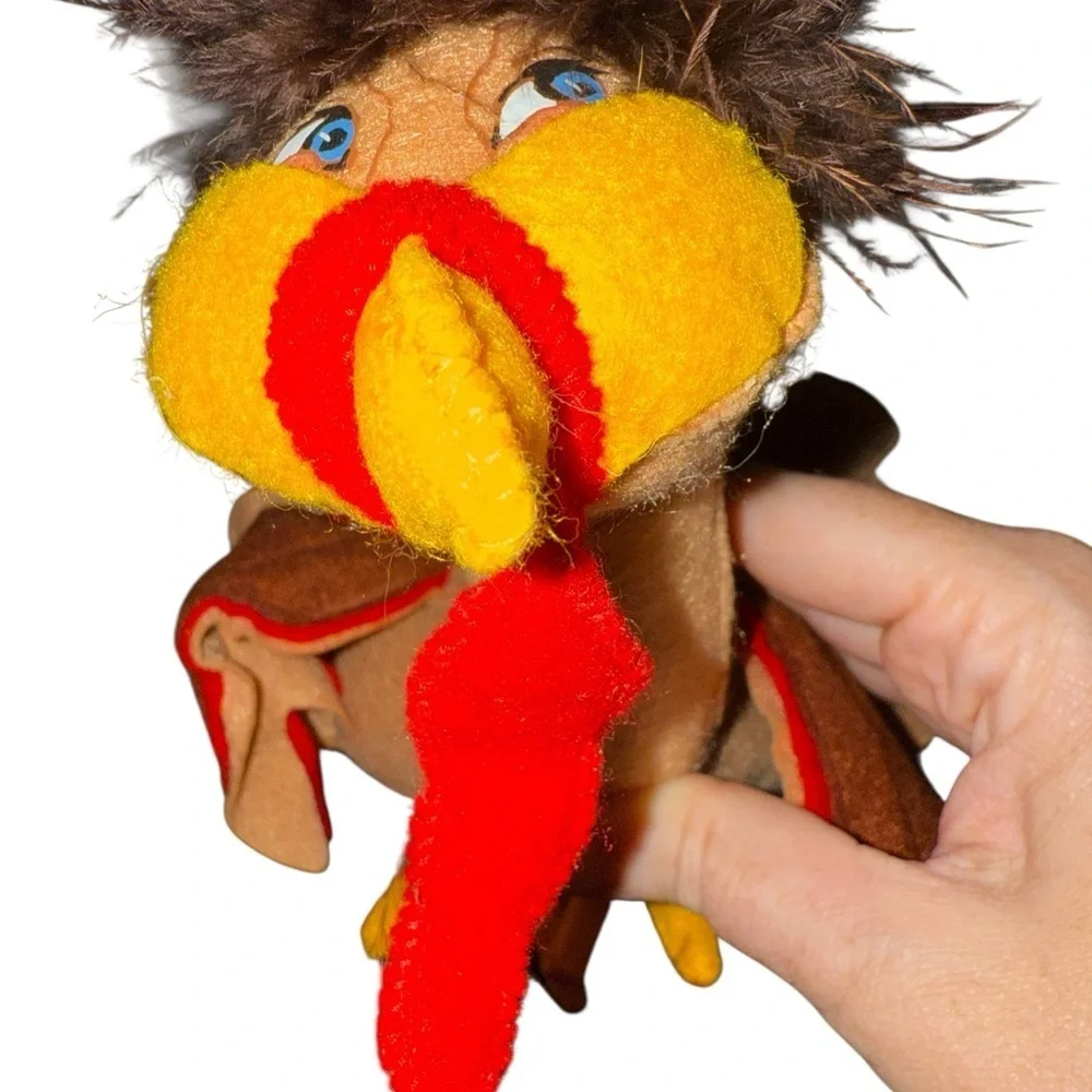 🦃 Annalee 2017 9” Thanksgiving Turkey Felt Figurine – Excellent Condition